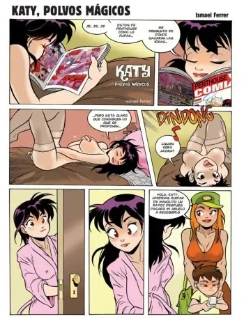 El Jueves - Pencomix - by Ismael Ferrer - Katy Polvos Mágicos - ¿Quieres cuidar de Manolito? - Spanish manga cover