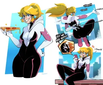 [Thegreyzen (Thehornyzen)] The Spiderverse Mario Princess Series! manga cover