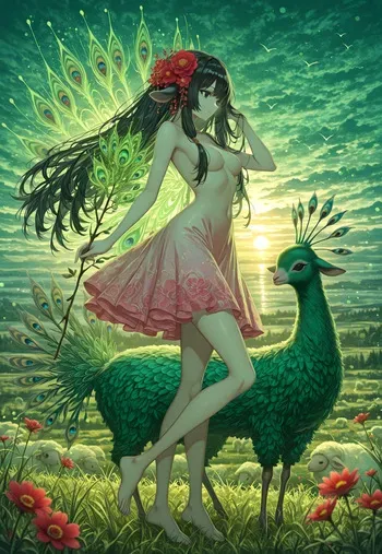 SHEEPGIRL'S GREEN DREAM [AI Generated] manga cover
