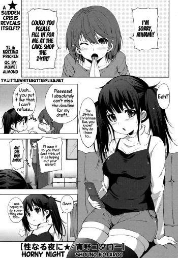 [Shono Kotaro] Seinaru Yoru ni | Horny Night (COMIC Masyo 2011-02) [English] =TV= manga cover