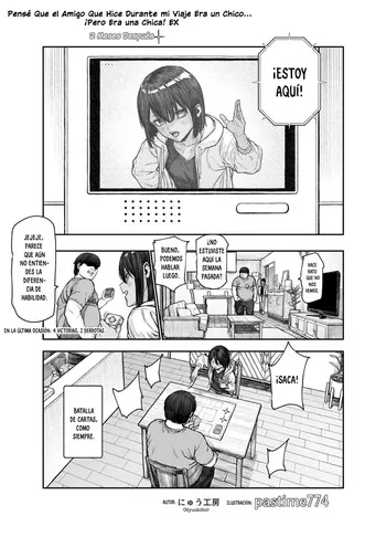 [Nyuu Koubou (pastime774)] Tabisaki de Nakayoku Natta Ko ga Otoko to Omottetara Onnanoko datta Ken!! EX | Pensé que el amigo que hice durante mi viaje era un chico... ¡Pero era una chica! EX 2 meses después [Spanish] [Helpers] [Digital] manga cover