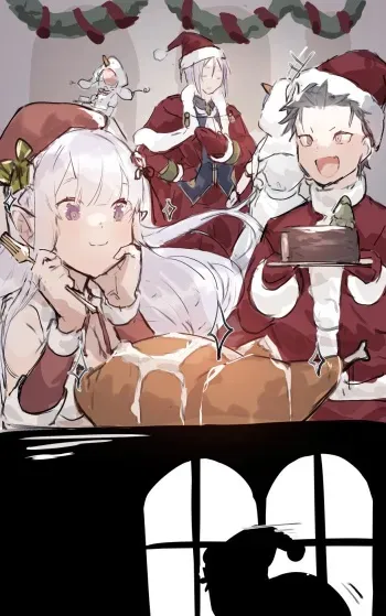 Emilia x Subaru futa manga cover