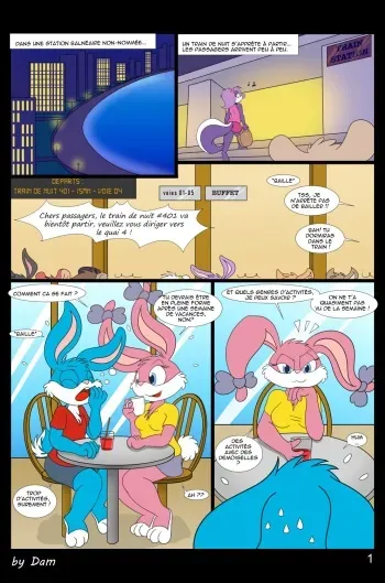 [Dam] Toons on a Train (Tiny Toon Adventures) [French] manga cover