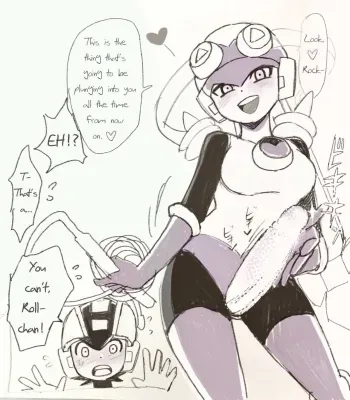 Exe Futanari Dark Roll chan x Rockman manga cover