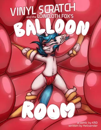 [KRD (KinkyRainbowDash)] Vinyl Scratch and the Loincloth Fox's Balloon Room manga cover