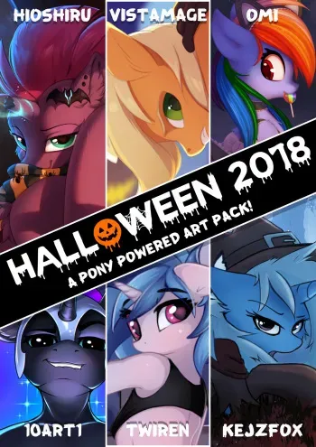 (Various) Halloween 2018: A Pony Powered Art Pack (My little pony) manga cover