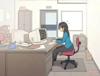 [Lewdua] A typical office day manga cover