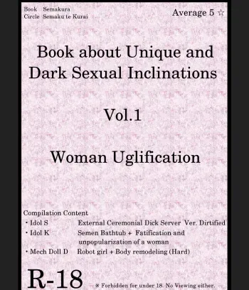 Book about Narrow and Dark Sexual Inclinations Vol.1 Uglification [English] [SMDC] manga cover