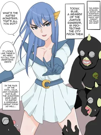 Superheroine from a Sentai series Swaps Bodies with a Low-ranking Combatant manga cover