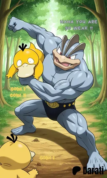 Misty Machamp Duel pokemon by Darati [AI Generated] manga cover