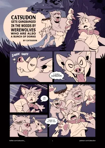 [Catsudon] Catsudon Gets Gangbanged In the Woods By Werewolves Who Are Also a Bunch of Dorks manga cover