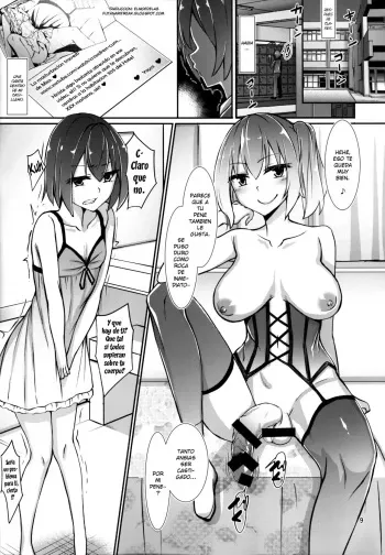 (C90) [Endless Requiem (Nyuuhin)] Futanari x Otoko Gyaku Anal Goudou Anata ga Mesu ni Narun desu yo Ch. 2 [Spanish] [elmoedela8] manga cover