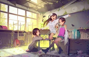 淫魔少女３人におちんちん遊ばれる本 manga cover