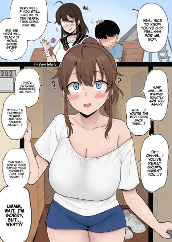 Mukashi Yoku Asonde kureta Kinjo no Kakkoii Onee-san ni 10-nen Mae no Yakusoku o Hatashite morai ni Iku Yatsu | Fulfilling a 10 Year Old Promise with the Cool Kid in the Neighborhood Who Used to Play with Me at the Park manga cover