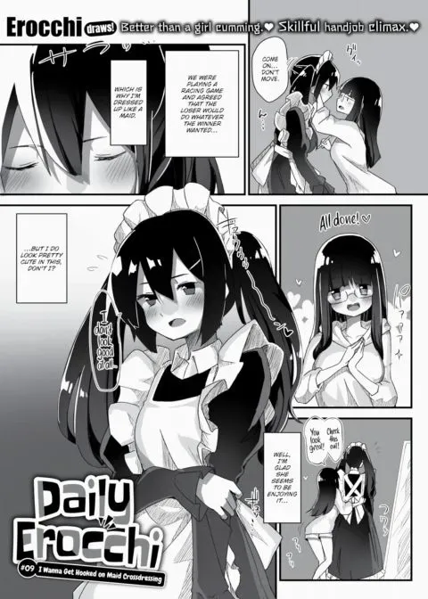 Daily Erocchi #09 I Wanna Get Hooked on Maid Crossdressing manga cover