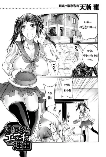 [Tenzen Miyabi] Musume ga Wan-chan to Ecchi Shita Riyuu (BUSTER COMIC 2015-07) [Korean] [Hassan] manga cover