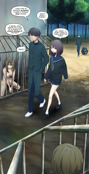 After touring the human barn, I went inside the cage manga cover