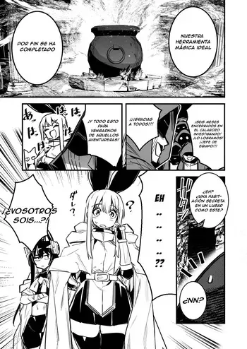 La joven aventurera y la joven espadachina son víctimas de un grupo de criminales malvados que utilizan objetos mágicos y, finalmente, son derrotadas.(Español) manga cover