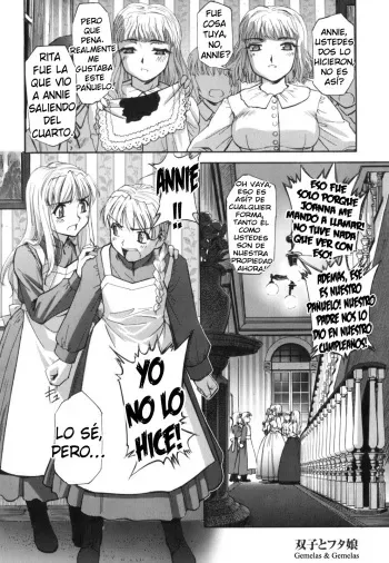 [SASAYUKi] Futago to Futago - Twins and Twins | Futago to Futago - Gemelas & Gemelas (Kairaku no Shiro to Kuro) [Spanish] [kalock] manga cover