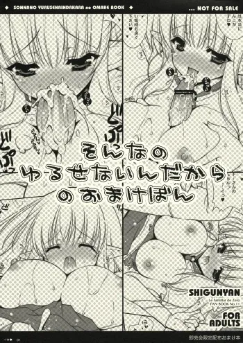 (C73) [Shigunyan] Sonna no Yuruse Naindakara no Omake Book (Zero no Tsukaima) manga cover