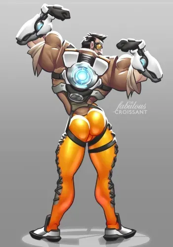 [The Fabulous Croissant] Tracer Butt shot (Overwatch) manga cover
