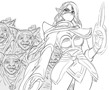 [baalbuddy] Templar Assassin Vs Meepo (Defense of the Ancients) manga cover