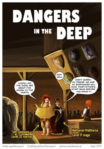 [thecumrat] Dangers in the Deep manga cover