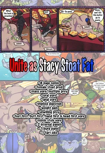 [JessicaRae] Unite as Stacy Stoat Fat manga cover
