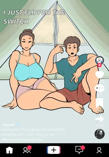 [Jopuari] Camping with mom goes viral [English] manga cover