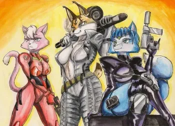 [SoulEaterSaku90] Foxy Gungals (Star Fox) manga cover