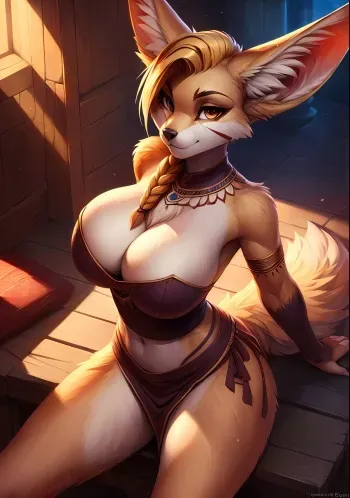 Tribal Fennec Girl | AI Generated manga cover