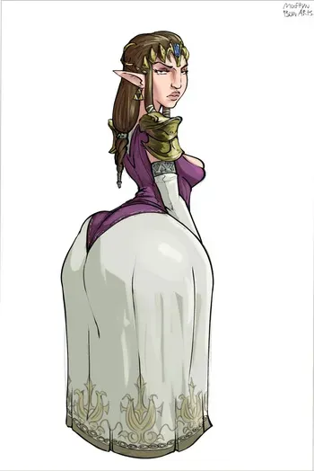 [muffynbunarts] what if Zelda had a gigantic dumptruck ass? 😋 (The Legend of Zelda) manga cover