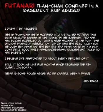 [Kishimasa] Futanari Flan-chan Chikashitsu de Kankin Ryoujoku | Futanari Flan-chan Confined in a Basement and Abused (Touhou Project) [English] [biribiri] manga cover