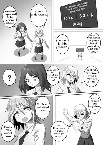 Rooms you have to fatten up to 1 ton to get out [English] manga cover