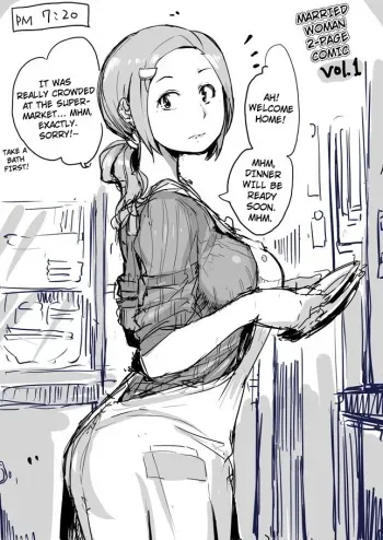 [Haitukun] Hitozuma Futakoma | Married Woman 2-Page Comic [English] [Ongoing] manga cover