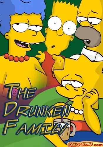 [Comics Toons] The Drunken Family (The Simpsons) manga cover