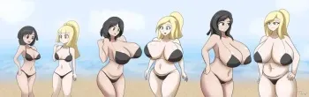Selene, Lillie, Gloria & Marnie on the Magical beach (AP & FTM) manga cover