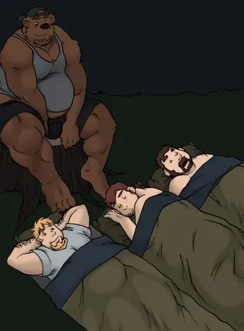 Mark Wulfgar - Papa Bear and his cubs manga cover