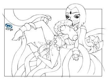 [Turk128] Icthultu's Harem (Teen Titans) manga cover