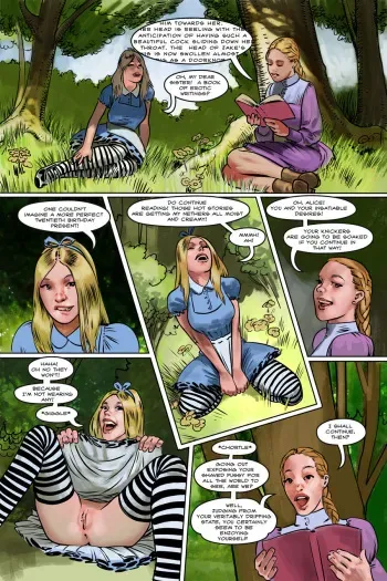 Alice off the deep end (Alice in Wonderland parody, ongoing) manga cover