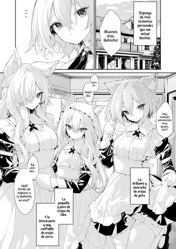 [Zanka] Kemonomimi Maid-san-tachi to Ojou-sama [Spanish] [Nekomi Fansub] manga cover