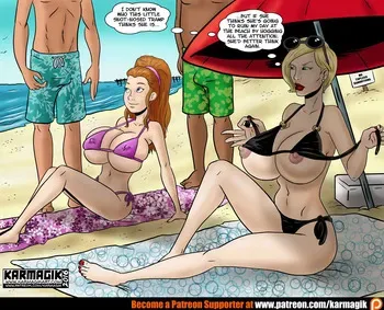 [Karmagik] Olivia and Randi at the beach manga cover