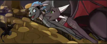 [ChimeraTechsPyro] Luna, Cynder, Dark, and a Cage manga cover