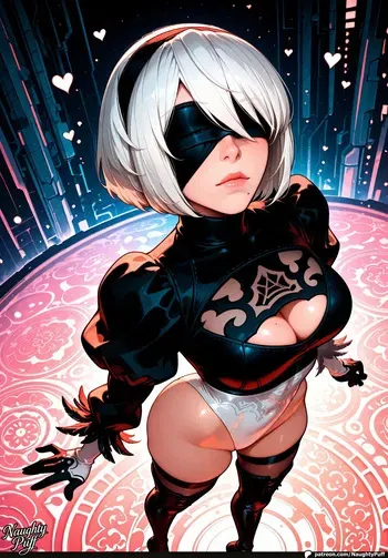 NaughtyPuff - 2B - Nier Automata – System Error My Skirt Just Vanished (Patreon) (AI Generated) manga cover