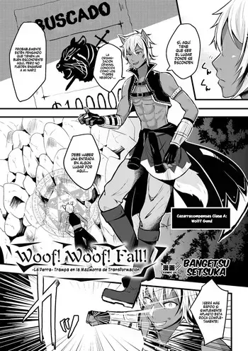 [Bangetsu Setsuka] Woof! Woof! Fall! - The Bitch-Transformation Dungeon Trap [Spanish] [TF Scans] manga cover