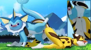 Steel Cat - The wild Vaporeon used knotting. manga cover