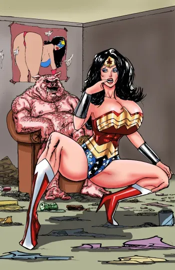 [SuperPoser] Wonder Woman VS Porkum manga cover
