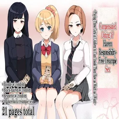Enkou 4P Harem Musekinin Nakadashi H ~Enjoukousai De Seifuku Shoujo 3-Nin Ni Nama De Nakadashi Shimakuru~ [Original] manga cover