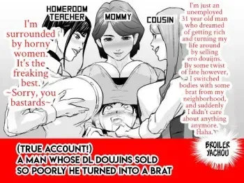 [Yachou (Bloiler Yachou)] [Jitsuroku!] DL Doujin ga Urenasasugite Kusogaki ni Natte Shimatta Otoko | [True Account!] The Man Whose DL Doujins Sold So Poorly He Turned Into A Brat [English] [CulturedCommissions] manga cover