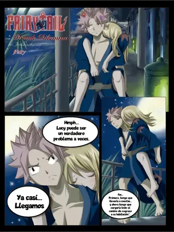 [Joshdinobarney] Dilema por una Borracha (Fairy Tail) [Spanish] [JFairy Traslate] manga cover